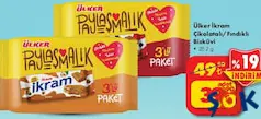 ÜLKER İKRAM ÇİKOLATALI/FINDIKLI BİSKÜVİ 3X84 G